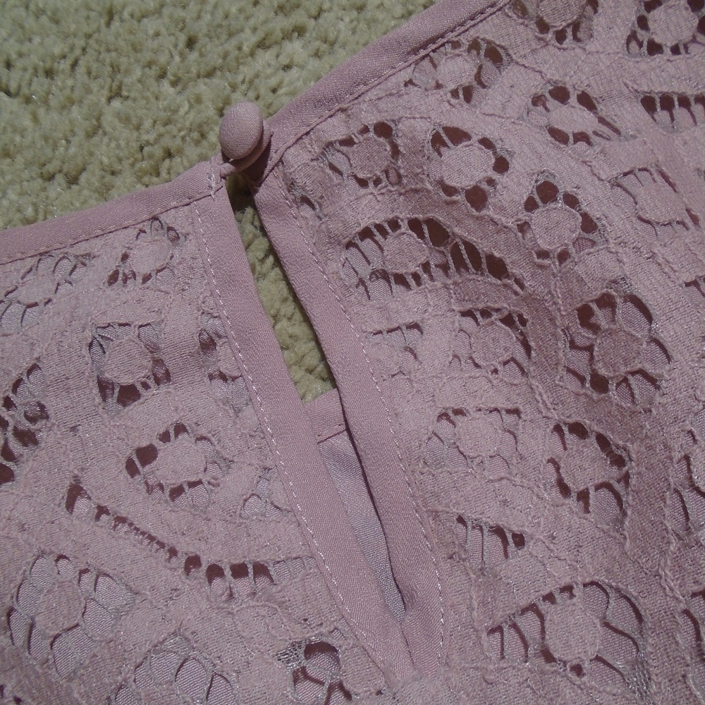 J CREW Scalloped Lace 3/4 Sleeve Top 4 - Picture 6 of 7